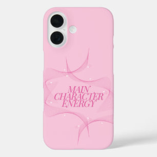 Hauptcharakter-Energie Rosa Zitat iPhone 16 Hülle