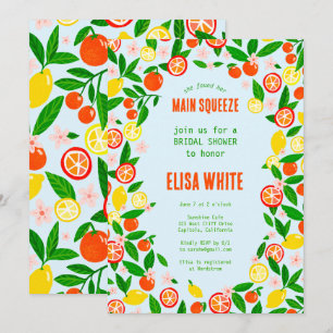 HAUPTDRUCK Zitrone Sommer Hell HOCHZEITSBRAUSE Einladung