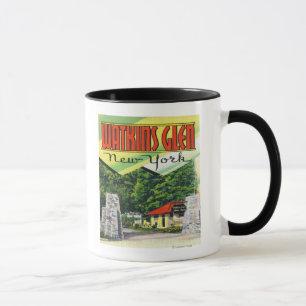 Haupteingangs-Ansicht zum Watkins Glen-Staats-Park Tasse
