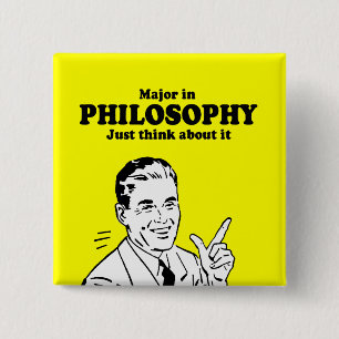 HAUPTFACH PHILOSOPHIE - DENK DARAAN T-Shirt Button