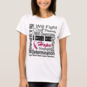 Haupthals-Krebs-Kampf harren überwundener Gewinn T-Shirt