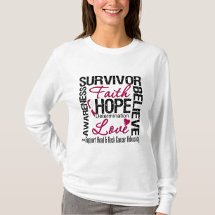 Haupthals-Krebs-Überlebend-Motto T-Shirt