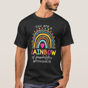 Hauptlebenswertschätzung Leopard Regenbogen Lehrer T-Shirt