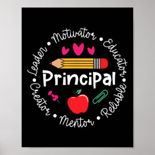 Hauptleiter Motivator Lustig Zurück zur Schule Fi Poster