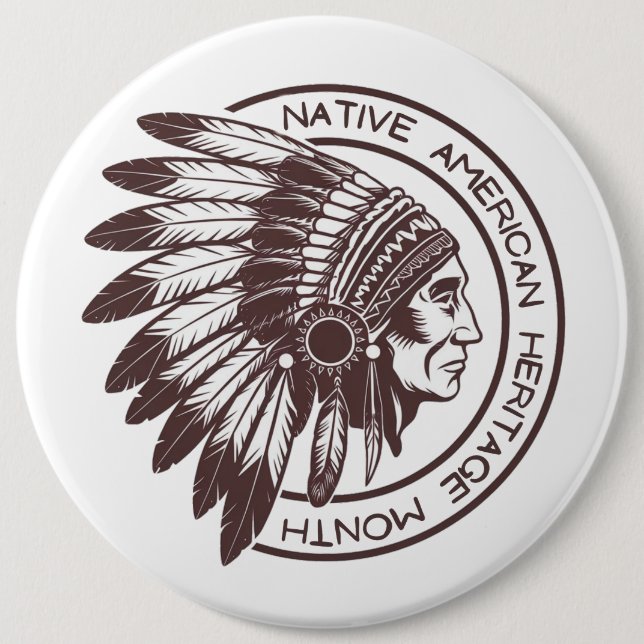 Häuptling der Native Americans  Button (Vorderseite)