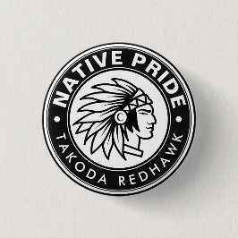 Häuptling-Logo Native Pride Personalisierter Name Button