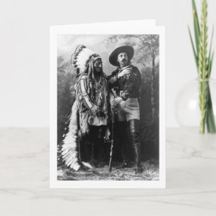 Häuptling Sitting Bull und Buffalo Bill 1895 Karte
