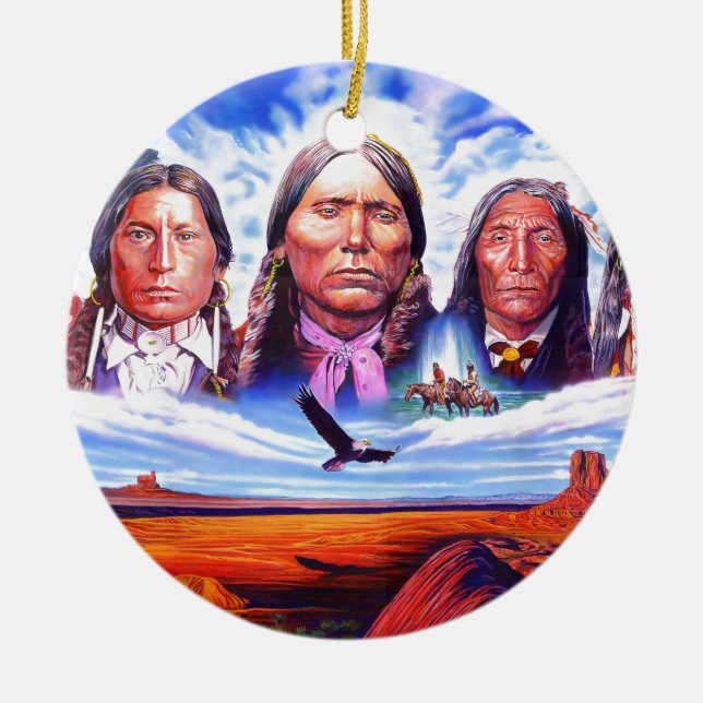 Häuptlinge von amerikanische Ureinwohner Keramikornament (Vorne)