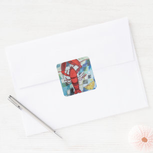 Hauptlobster Quadratischer Aufkleber