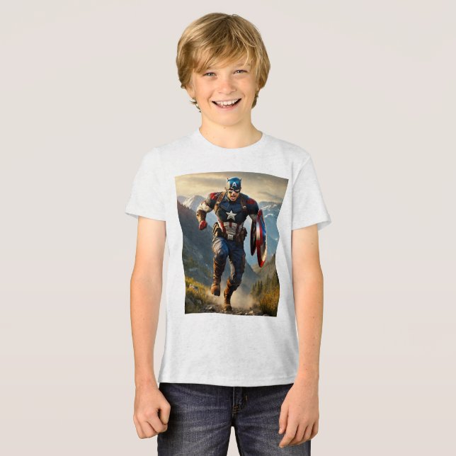 Hauptmann America T - Shirt der Justiz (Vorderseite voll)