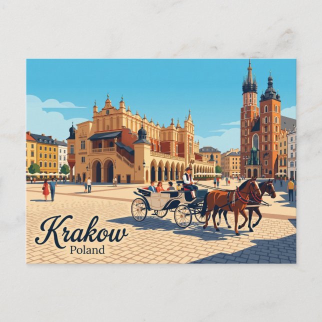 Hauptmarkt Polen Postkarte (Vorderseite)