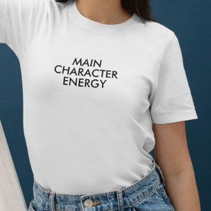 Hauptmerkmal Energie   Die Niedliche Moderne Weiß  T-Shirt