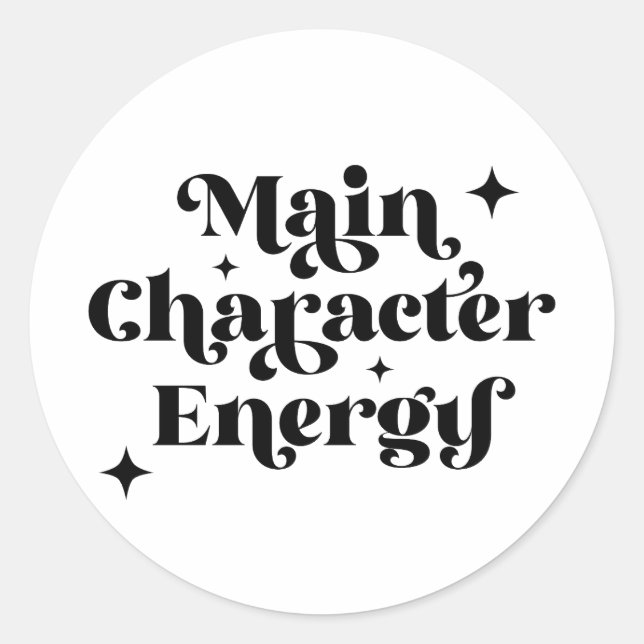 Hauptmerkmal Energie Runder Aufkleber (Vorderseite)