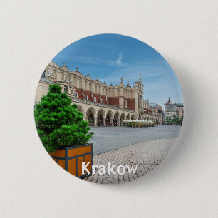 Hauptplatz der Altstadt von Krakau, Polen Button