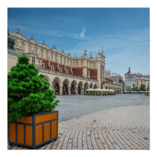 Hauptplatz der Altstadt von Krakau, Polen Poster