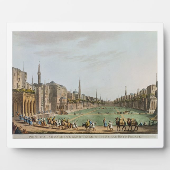 Hauptplatz in Grand Kairo, mit Murad Bey's Fotoplatte (Vorderseite)