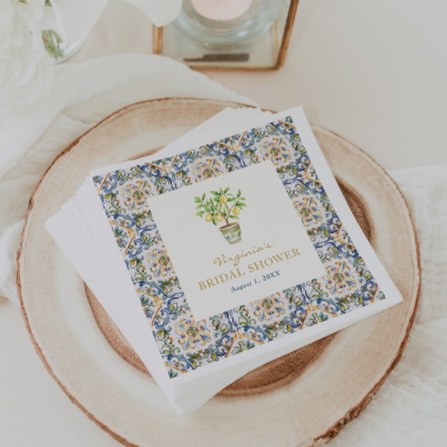 Hauptpresse Brautparty Napkins Serviette (Italian Main Squeeze Bridal Shower Napkins by Painted Paperie
)