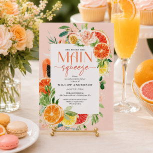 Hauptpresse Citrus Bridal Dusche Einladung