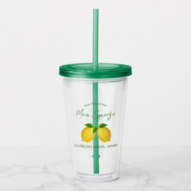 Hauptpresse Lemon Brautparty Acryltrinkbecher (Vorderseite)