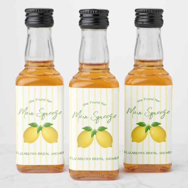Hauptpresse Lemon Brautparty Alkoholflaschenetikett (Flaschen)