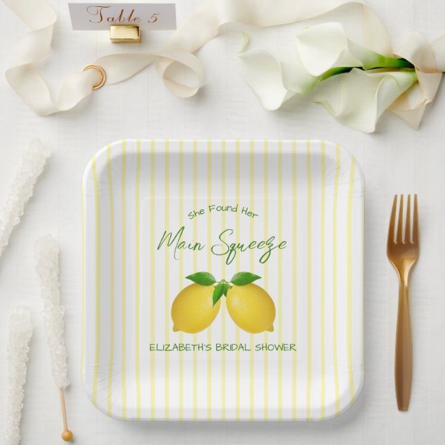 Hauptpresse Lemon Brautparty Pappteller (Hochzeit)