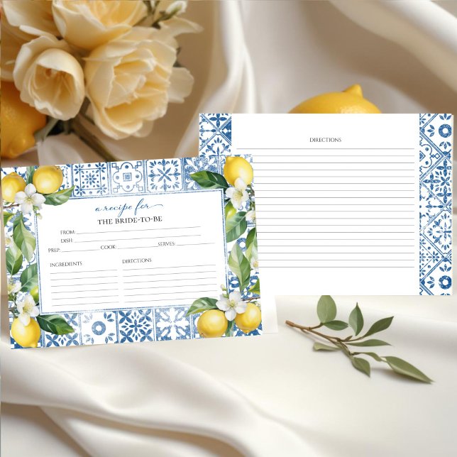 Hauptpresse | Lemon Brautparty Rezept Cards Einladung (Von Creator hochgeladen)