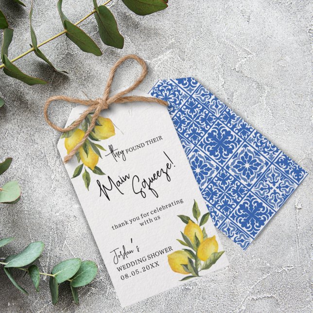 Hauptpresse Lemon Mediterrane Fliesendusche Gefall Geschenkanhänger (Von Creator hochgeladen)