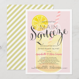 Hauptpresse Lemonade Pink Brautparty per Post Einladung