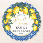 Hauptpresse Lemons Tropisches Brautparty Untersetzer<br><div class="desc">Boho-chic gelbe Zitronen mit verschiedenen Grüntönen werden in diesem Skript "Main Squeeze" Text Brautparty Design anscheinend mühelos abgespielt. Elegant und elegant für Ihr Brautparty Anlass. Der Hintergrund ist blau-weiß,  italienisch und mediterran. Composite Design von Holiday Hearts Designs.</div>