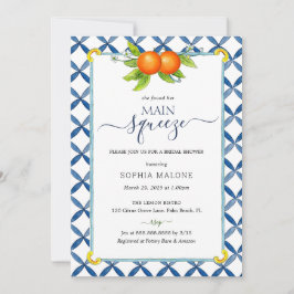 Hauptpresse Orange Bridal Dusche Einladung