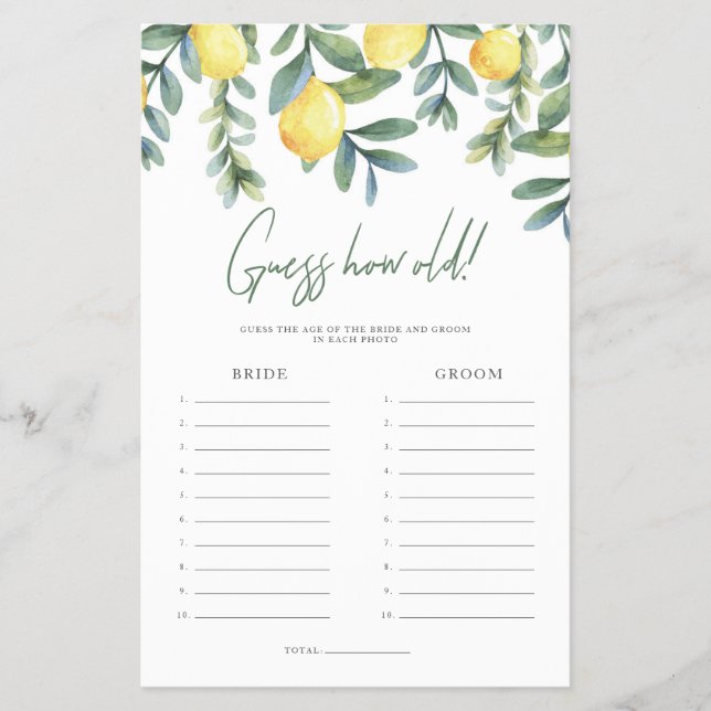 Hauptpresse, wie alt war die Braut und Game Flyer (Vorne)