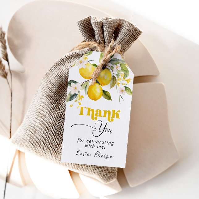 Hauptpresse Zitrusfrüchte Geburtstag danke Geschenkanhänger (Von Creator hochgeladen)