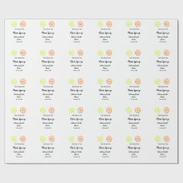 Hauptqueeze ZitronenZitrusfrüchte Brautparty Name  Geschenkpapier