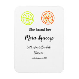 Hauptqueeze ZitronenZitrusfrüchte Brautparty Name  Magnet