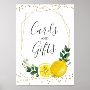 Hauptquetsche Zitrone Karten und Geschenke Poster