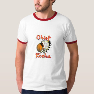 HauptRocka weißer/roter Wecker-T - Shirt