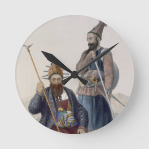 Hauptscharfrichter und Assistent der Seine Runde Wanduhr