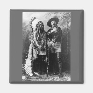 Hauptsitting Bull und Buffalo Bill 1895 Magnet