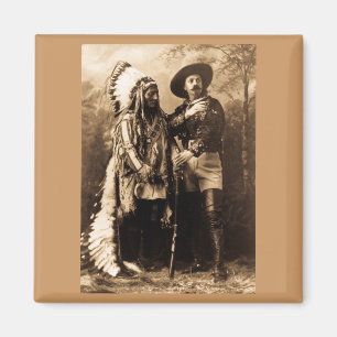 Hauptsitting Bull und Buffalo Bill 1895 Magnet