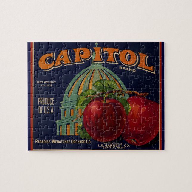 Hauptstadt Apple Label Sacramento (Horizontal)