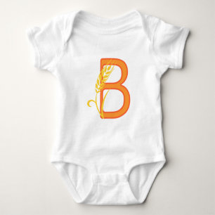 Hauptstadt B florale Monogramm Baby Strampler