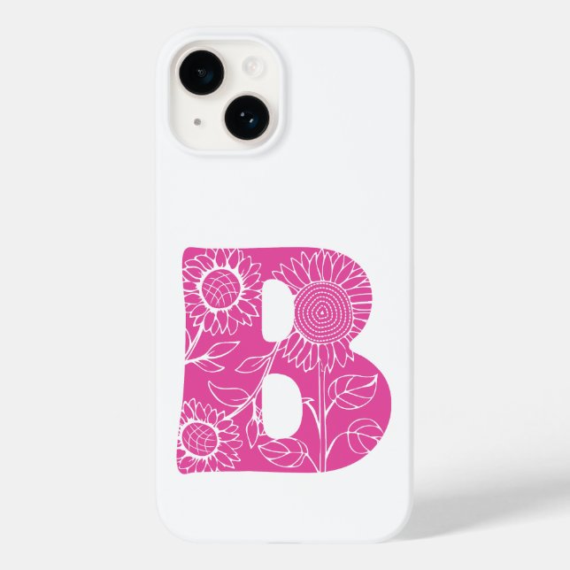 Hauptstadt B florale Monogramm Case-Mate iPhone 14 Hülle (Rückseite)