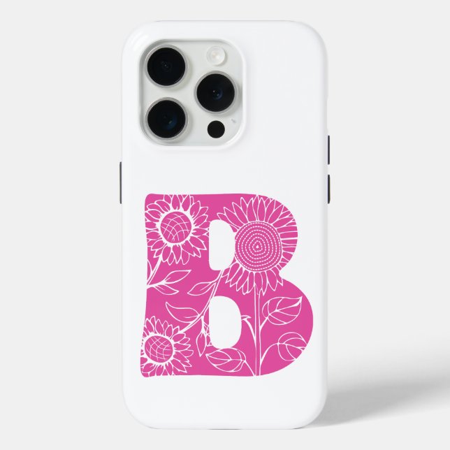 Hauptstadt B florale Monogramm Case-Mate iPhone Hülle (Rückseite)