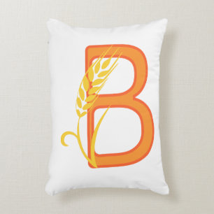 Hauptstadt B florale Monogramm Dekokissen