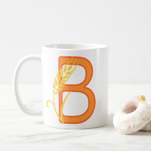 Hauptstadt B florale Monogramm Kaffeetasse