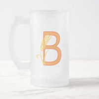 Hauptstadt B florale Monogramm