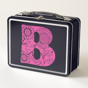 Hauptstadt B florale Monogramm Metall Brotdose