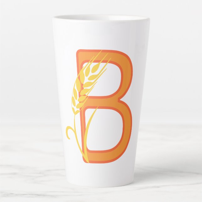 Hauptstadt B florale Monogramm Milchtasse (Vorderseite)