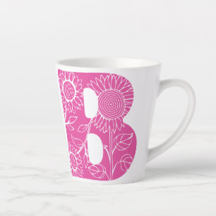Hauptstadt B florale Monogramm Milchtasse