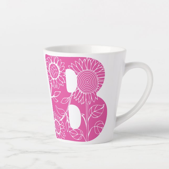 Hauptstadt B florale Monogramm Milchtasse (Rechts)